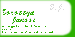 dorottya janosi business card